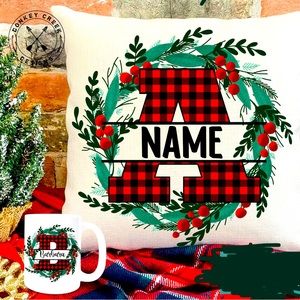 Custom Holiday Pillow & Mug